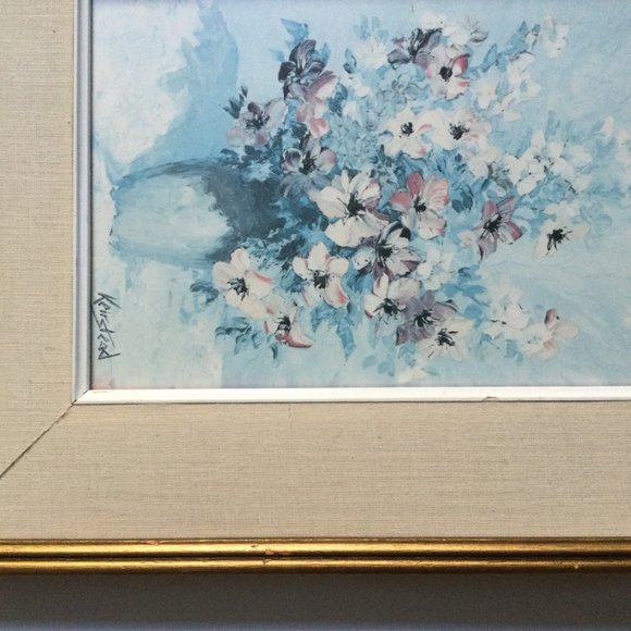 Keirstead Spring Bouquet flowers print matted framed no glass cover - Picture 7 of 10